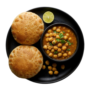 Uniquw Beetroot Bhature + Chole + Yummy Pickles